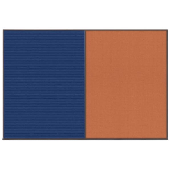 United Visual Products Enclosed Corkboard, 1 Door, 72"x48", 4" Fra UV3405-SATIN-DBURGU - main